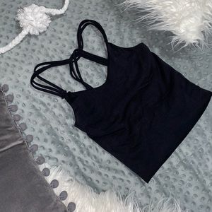 BEBE razor back tank top